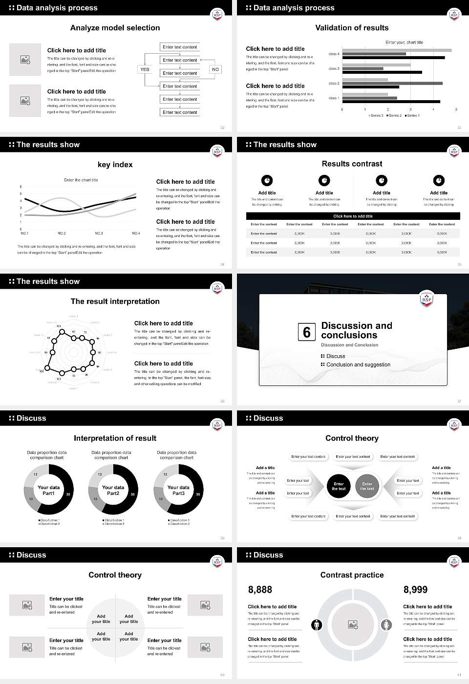 BSP Business and Law School – University of Management and Law Graduation Thesis Defense PPT Template16:9 ratio PPT effect preview image5