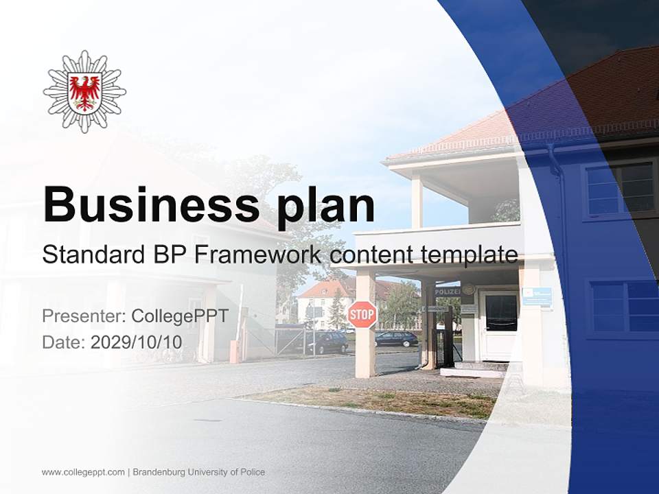 Brandenburg University of Police Competition/Entrepreneurship Contest PPT Template4:3 ratio PPT effect preview image9