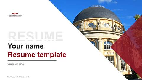 Bucerius Law School Resume PPT Template