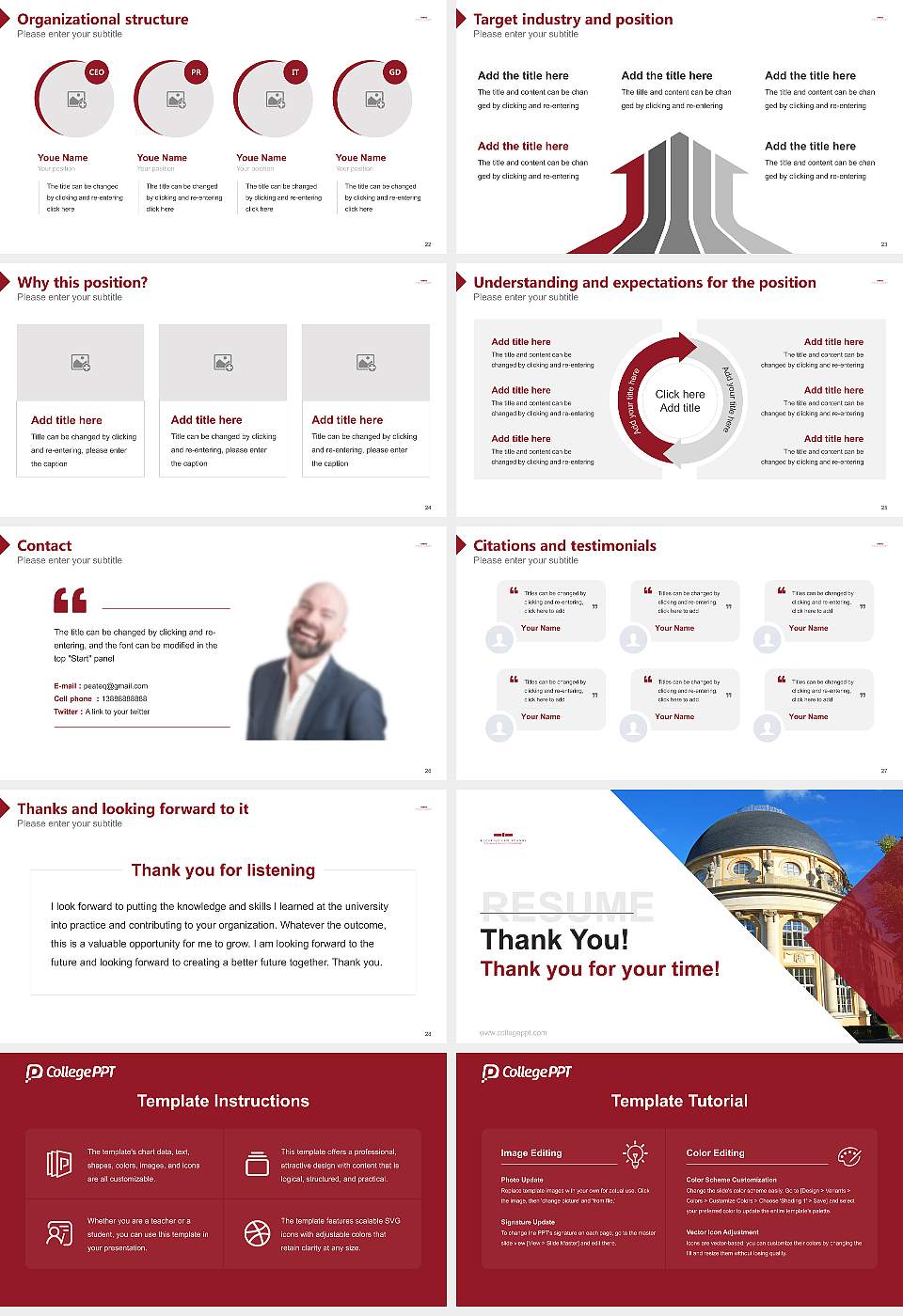 Bucerius Law School Resume PPT Template16:9 ratio PPT effect preview image4
