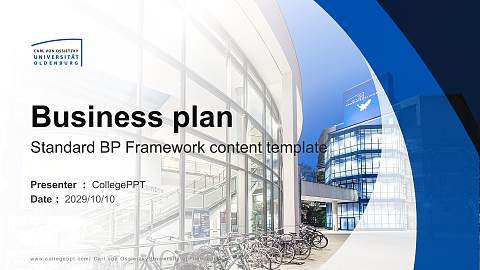 Carl von Ossietzky University of Oldenburg Competition/Entrepreneurship Contest PPT Template