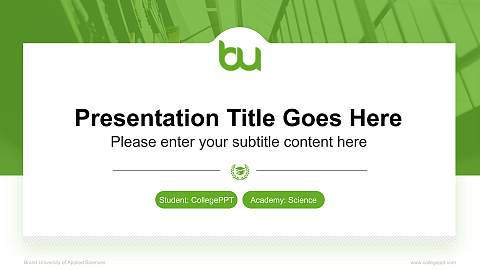 Brand University of Applied Sciences National Scholarship Defense PPT Template