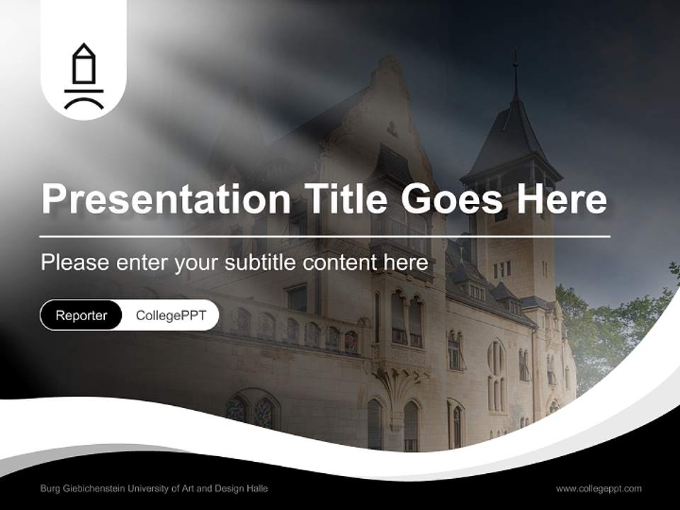 Burg Giebichenstein University of Art and Design Halle Lecture Sharing and Networking Event PPT Template4:3 ratio PPT effect preview image4