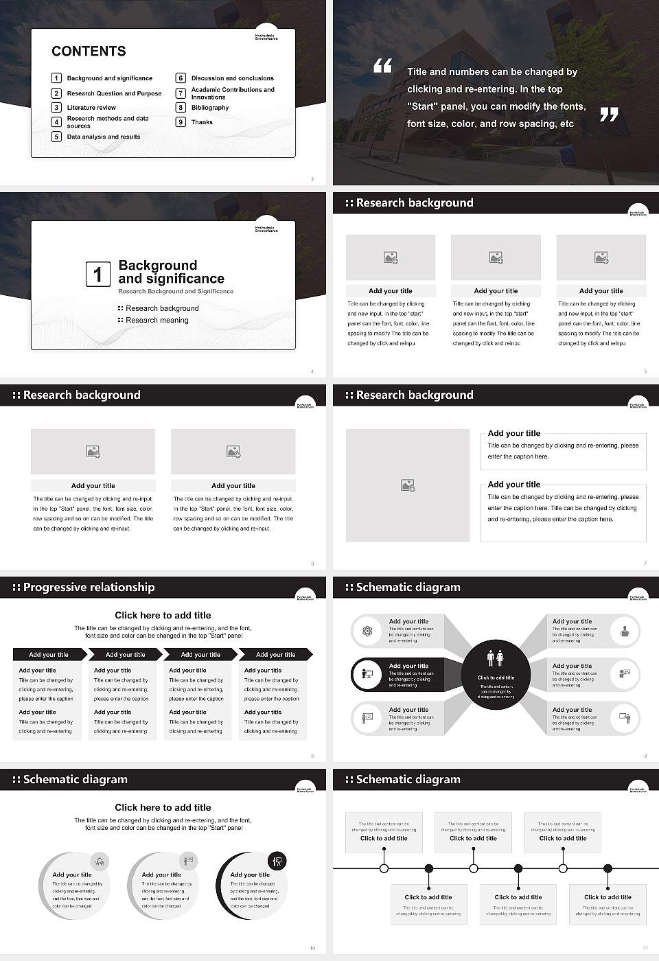 Bremerhaven University of Applied Sciences Graduation Thesis Defense PPT Template16:9 ratio PPT effect preview image2