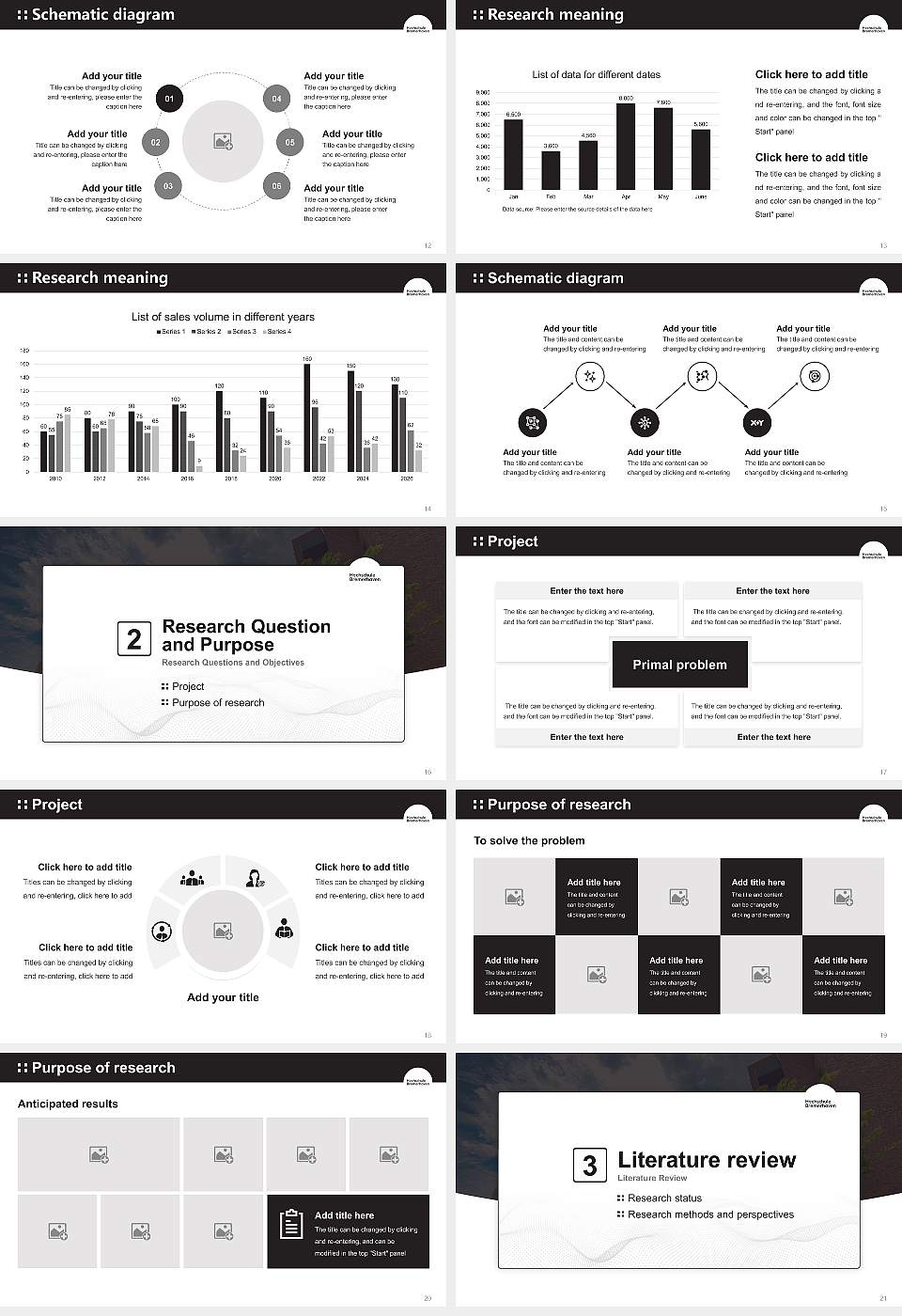 Bremerhaven University of Applied Sciences Graduation Thesis Defense PPT Template16:9 ratio PPT effect preview image3