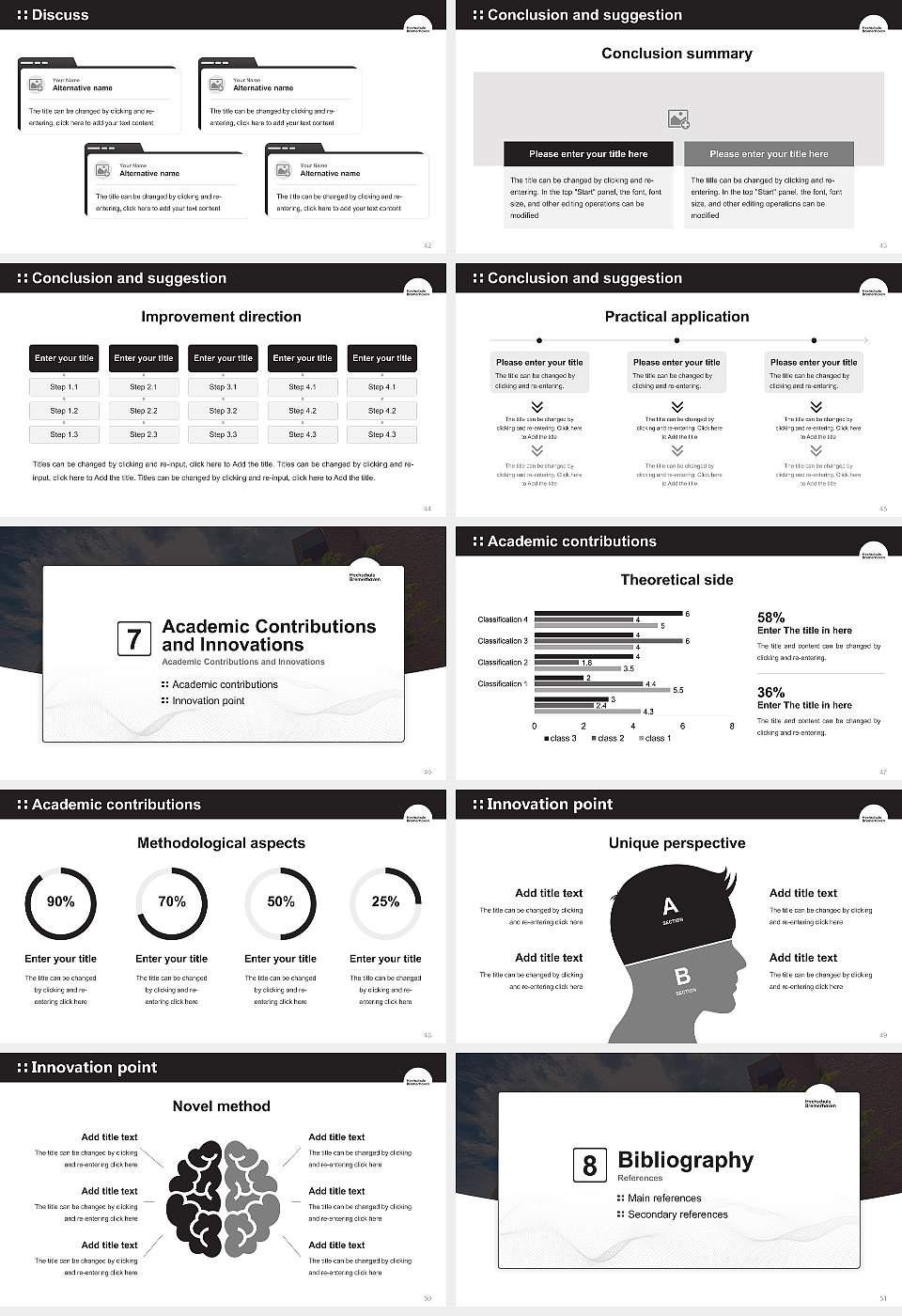 Bremerhaven University of Applied Sciences Graduation Thesis Defense PPT Template16:9 ratio PPT effect preview image6