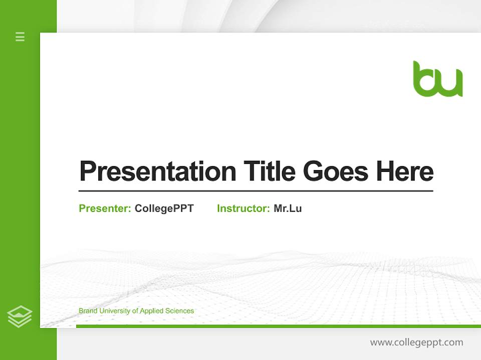 Brand University of Applied Sciences Thesis Proposal/Graduation Defense PPT Template4:3 ratio PPT effect preview image5