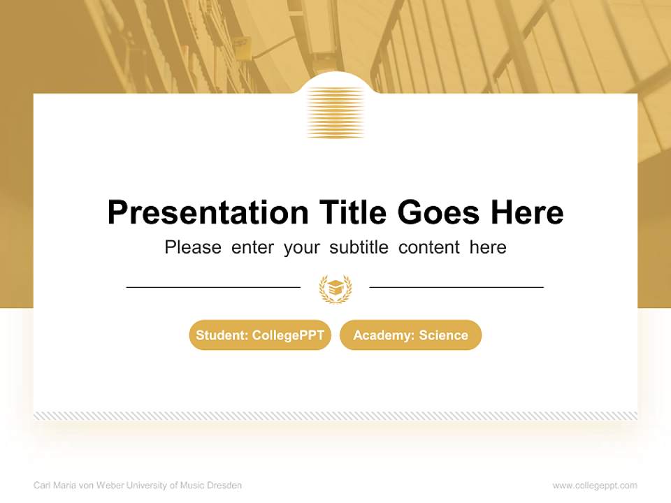 Carl Maria von Weber University of Music Dresden National Scholarship Defense PPT Template4:3 ratio PPT effect preview image4