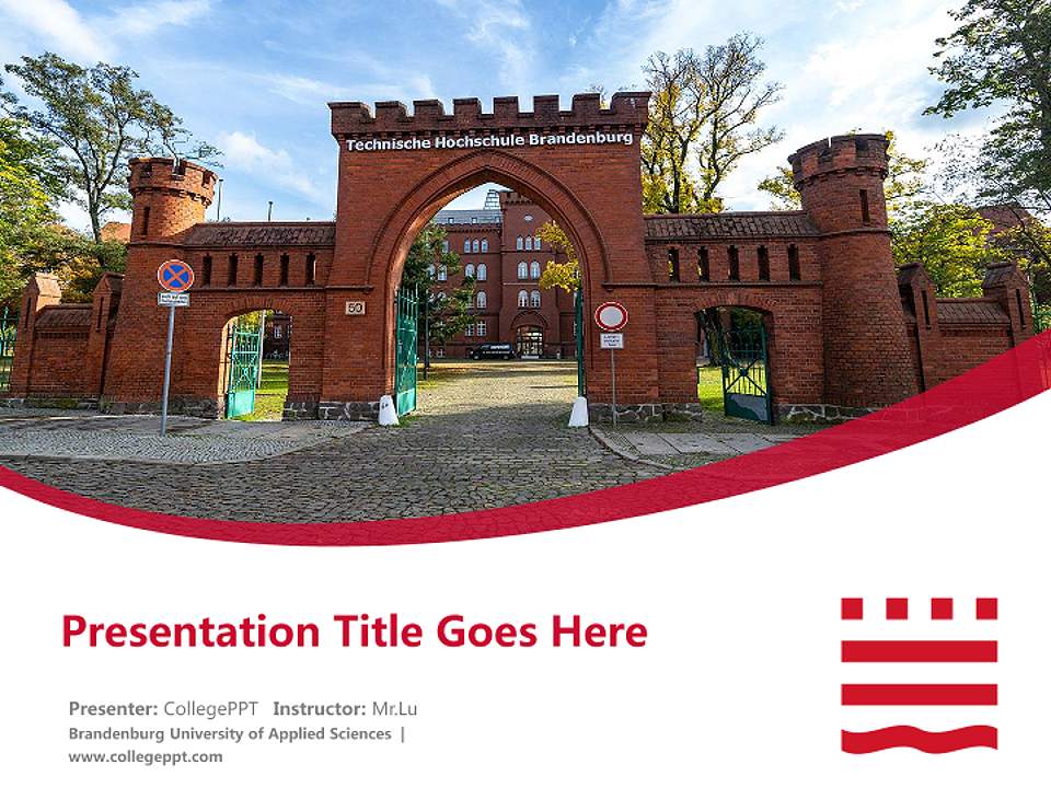 Brandenburg University of Applied Sciences Course/Courseware Creation PPT Template4:3 ratio PPT effect preview image5