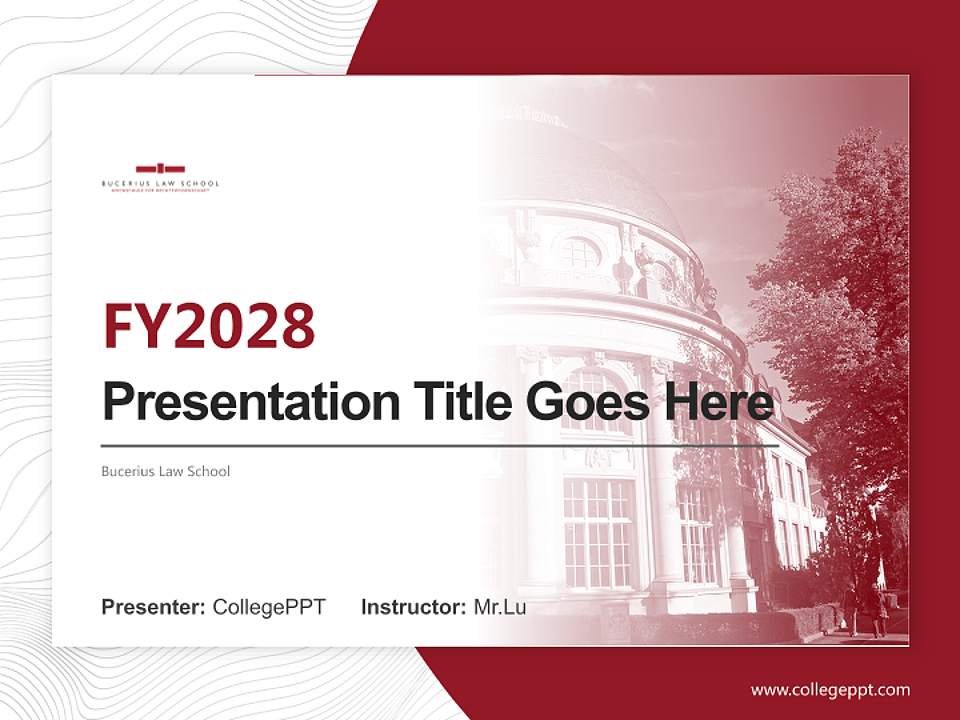 Bucerius Law School Academic Presentation/Research Findings Report PPT Template4:3 ratio PPT effect preview image5