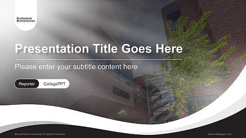 Bremerhaven University of Applied Sciences Lecture Sharing and Networking Event PPT Template
