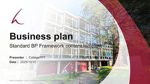 Catholic University of Applied Sciences Freiburg Competition/Entrepreneurship Contest PPT Template
