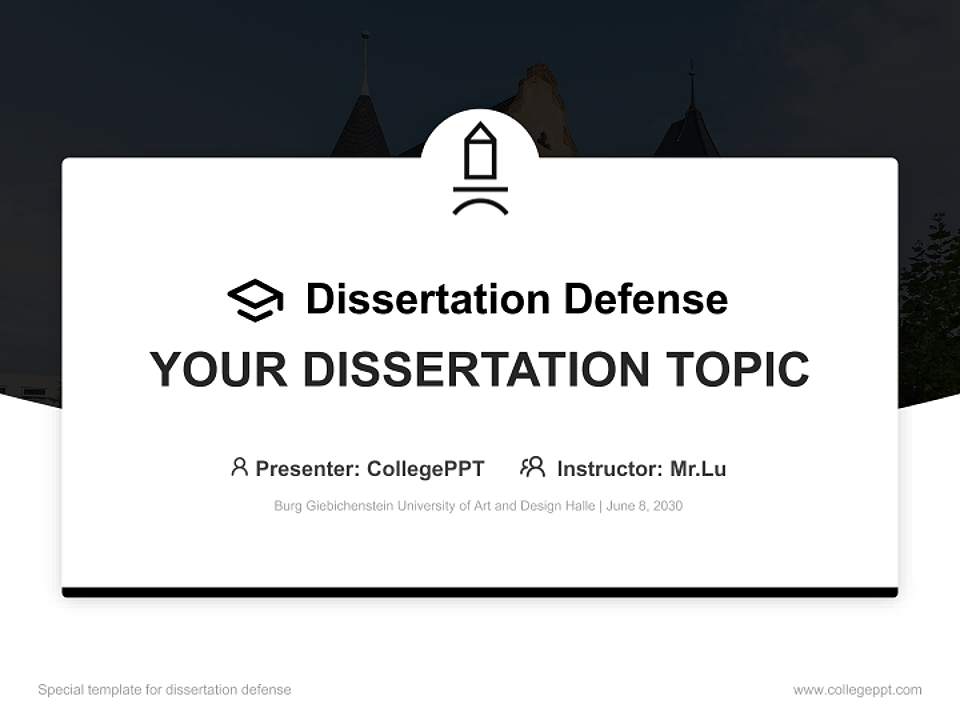 Burg Giebichenstein University of Art and Design Halle Graduation Thesis Defense PPT Template4:3 ratio PPT effect preview image7