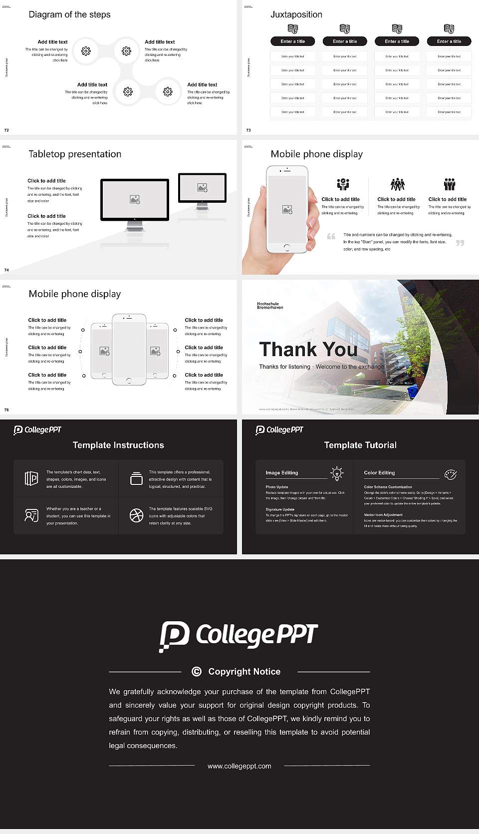 Bremerhaven University of Applied Sciences Competition/Entrepreneurship Contest PPT Template16:9 ratio PPT effect preview image9