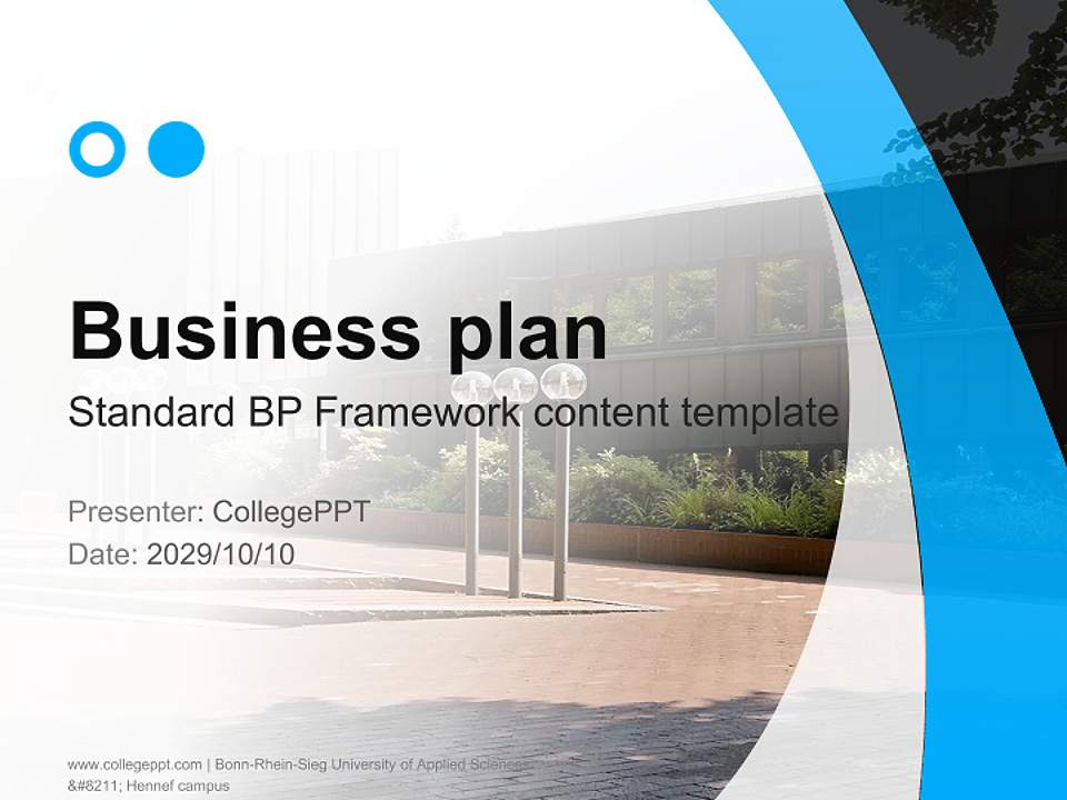Bonn-Rhein-Sieg University of Applied Sciences – Hennef campus Competition/Entrepreneurship Contest PPT Template4:3 ratio PPT effect preview image9