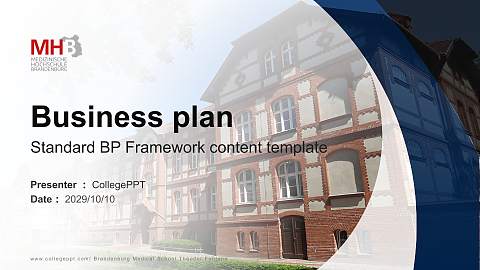 Brandenburg Medical School Theodor Fontane Competition/Entrepreneurship Contest PPT Template