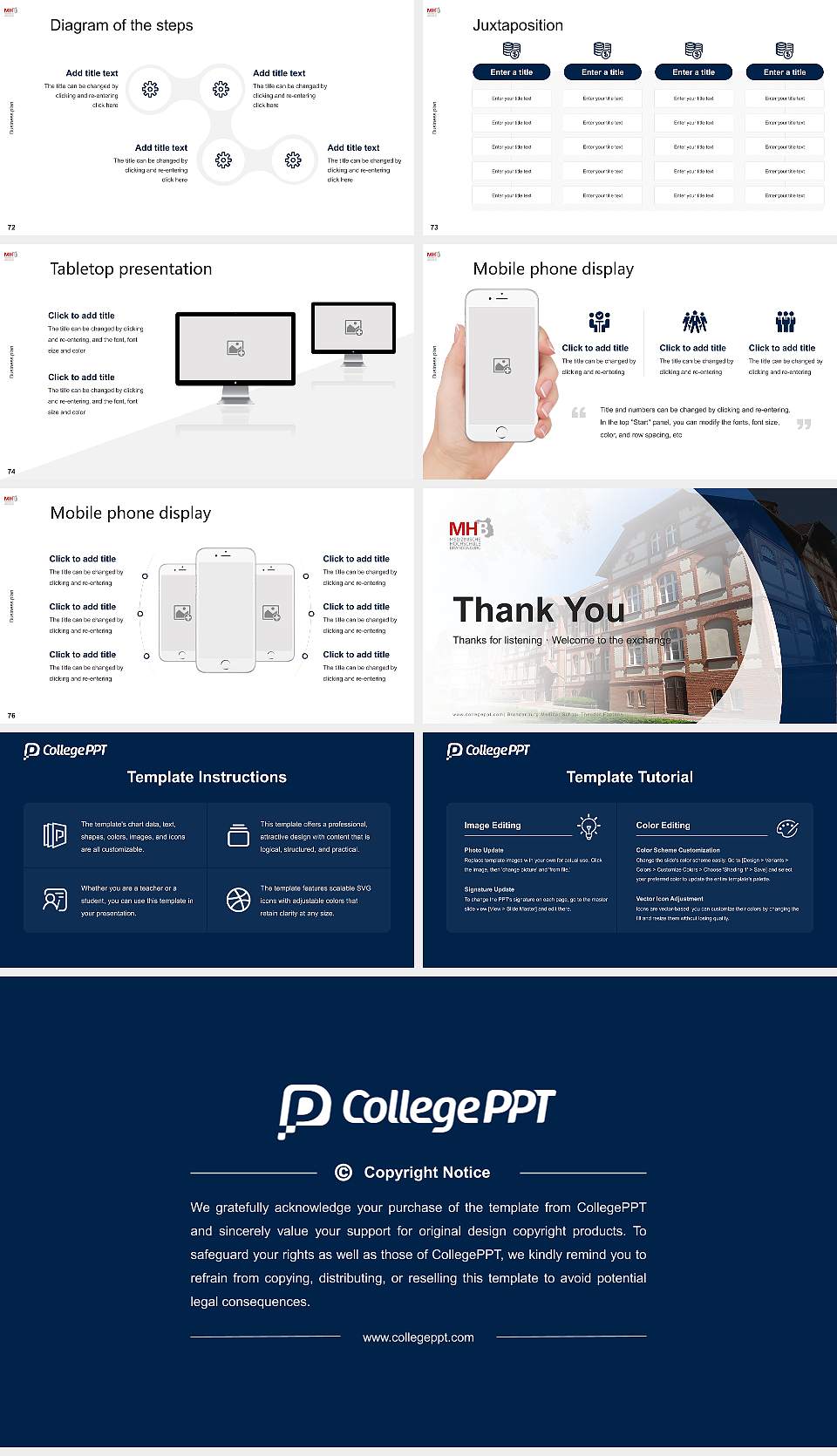 Brandenburg Medical School Theodor Fontane Competition/Entrepreneurship Contest PPT Template16:9 ratio PPT effect preview image9