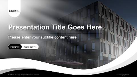 Bielefeld University of Applied Sciences and Arts Lecture Sharing and Networking Event PPT Template