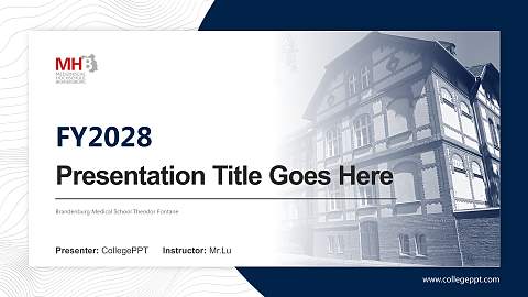 Brandenburg Medical School Theodor Fontane Academic Presentation/Research Findings Report PPT Template