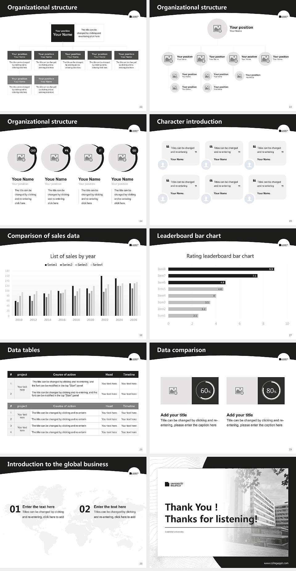 Bielefeld University Academic Presentation/Research Findings Report PPT Template4:3 ratio PPT effect preview image4