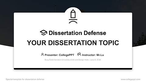 Burg Giebichenstein University of Art and Design Halle Graduation Thesis Defense PPT Template