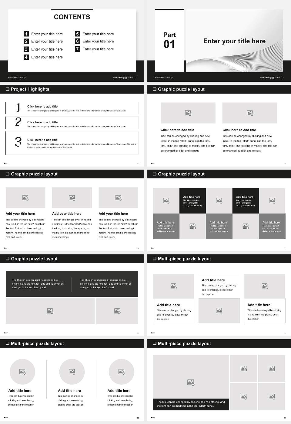 Bielefeld University General PPT Template16:9 ratio PPT effect preview image2