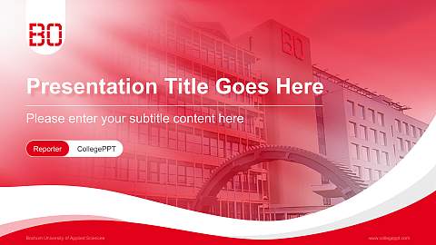 Bochum University of Applied Sciences Lecture Sharing and Networking Event PPT Template