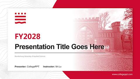 Brandenburg University of Applied Sciences Academic Presentation/Research Findings Report PPT Template