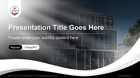 BSP Business and Law School – University of Management and Law Lecture Sharing and Networking Event PPT Template