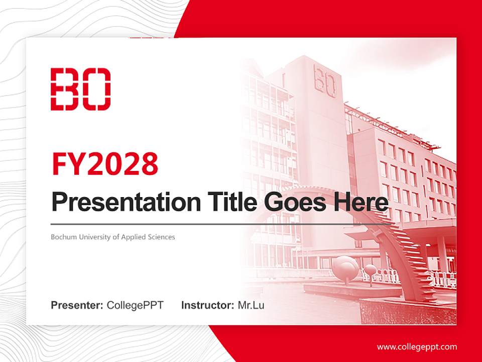 Bochum University of Applied Sciences Academic Presentation/Research Findings Report PPT Template4:3 ratio PPT effect preview image5