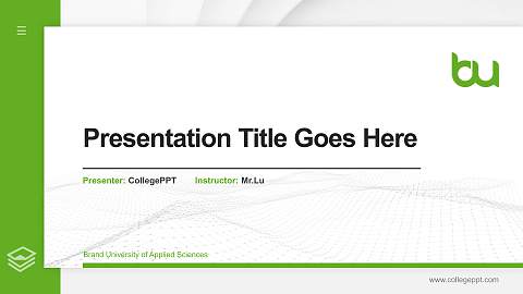 Brand University of Applied Sciences Thesis Proposal/Graduation Defense PPT Template