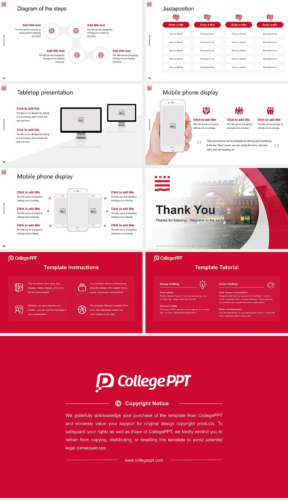 Brandenburg University of Applied Sciences Competition/Entrepreneurship Contest PPT Template16:9 ratio PPT effect preview image9