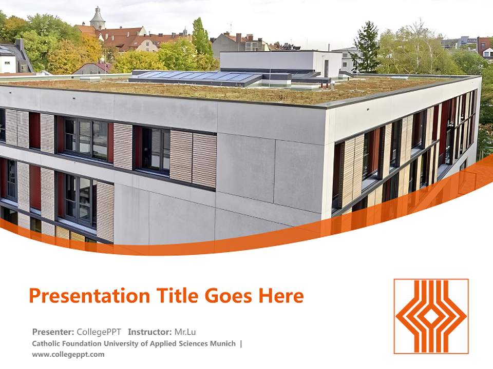Catholic Foundation University of Applied Sciences Munich Course/Courseware Creation PPT Template4:3 ratio PPT effect preview image5