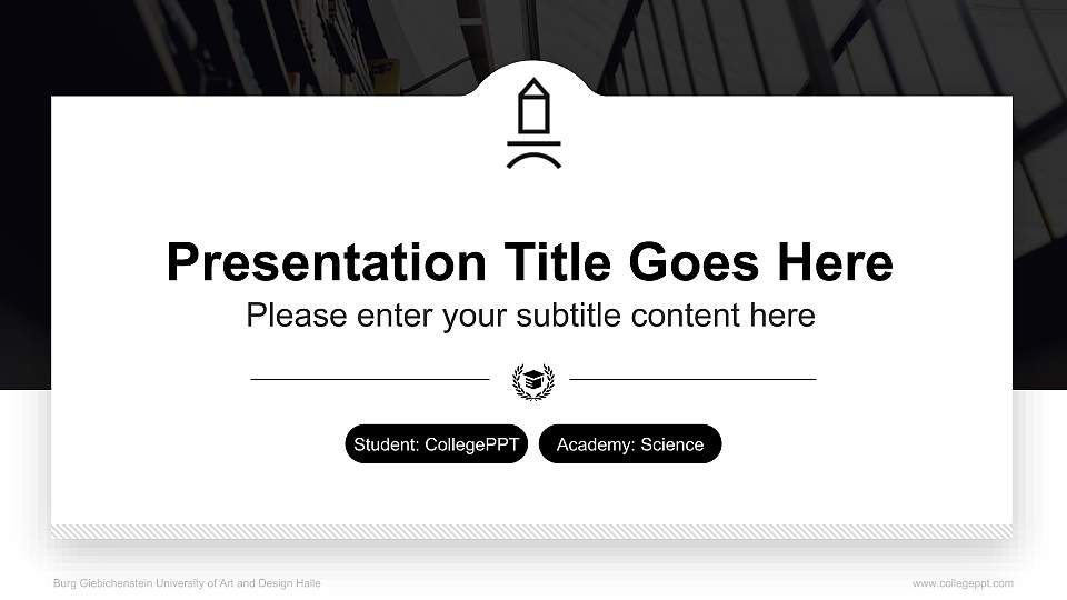 Burg Giebichenstein University of Art and Design Halle National Scholarship Defense PPT Template16:9 ratio PPT effect preview image