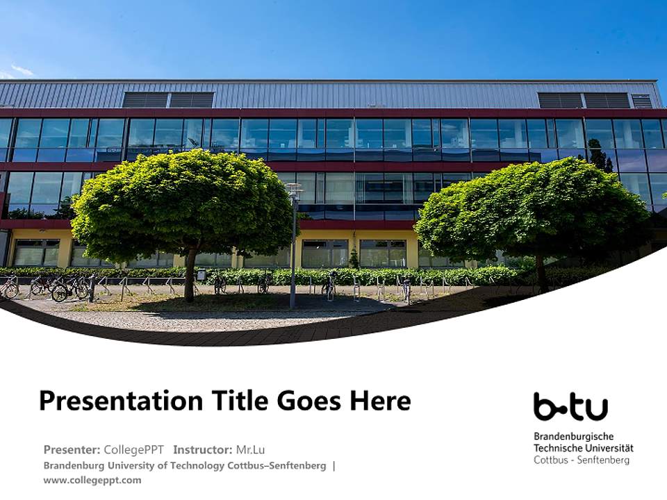 Brandenburg University of Technology Cottbus–Senftenberg Course/Courseware Creation PPT Template4:3 ratio PPT effect preview image5
