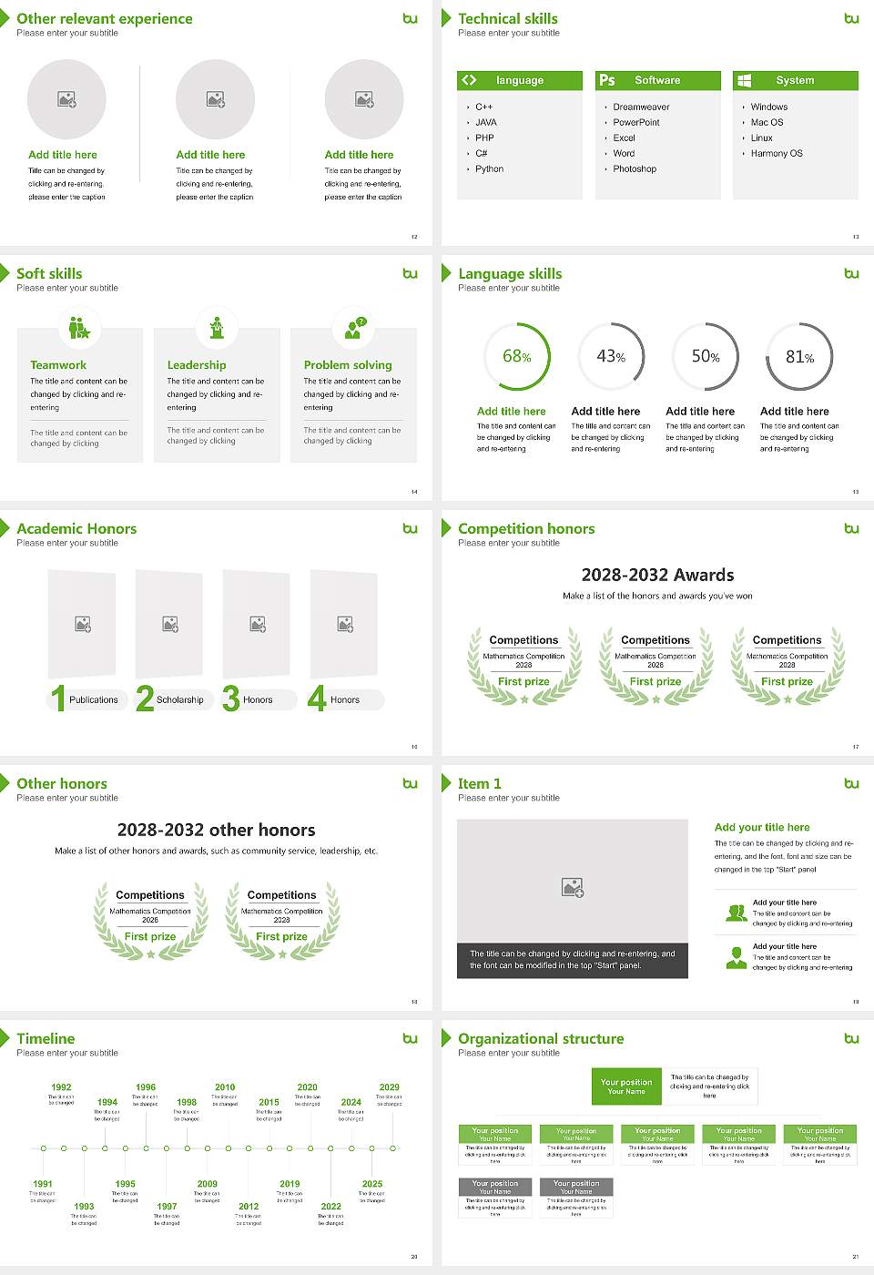 Brand University of Applied Sciences Resume PPT Template16:9 ratio PPT effect preview image3