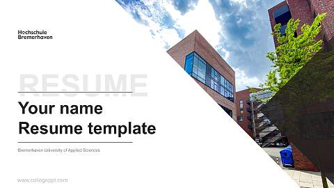 Bremerhaven University of Applied Sciences Resume PPT Template