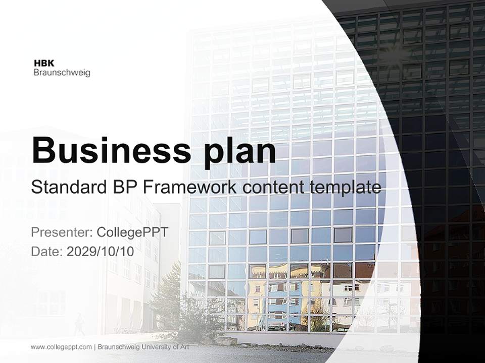 Braunschweig University of Art Competition/Entrepreneurship Contest PPT Template4:3 ratio PPT effect preview image9