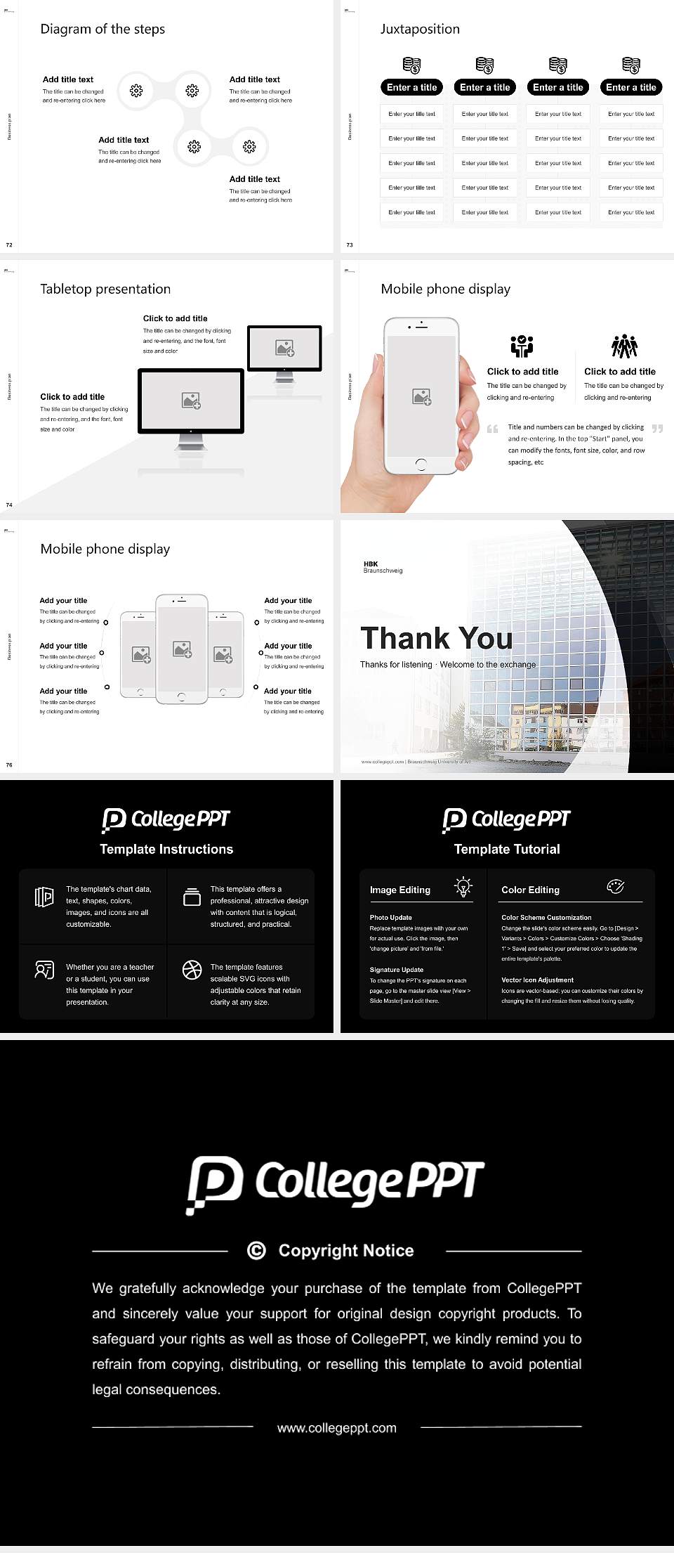 Braunschweig University of Art Competition/Entrepreneurship Contest PPT Template4:3 ratio PPT effect preview image9