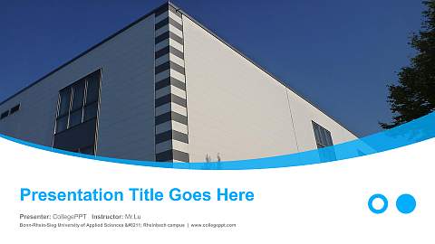 Bonn-Rhein-Sieg University of Applied Sciences – Rheinbach campus Course/Courseware Creation PPT Template