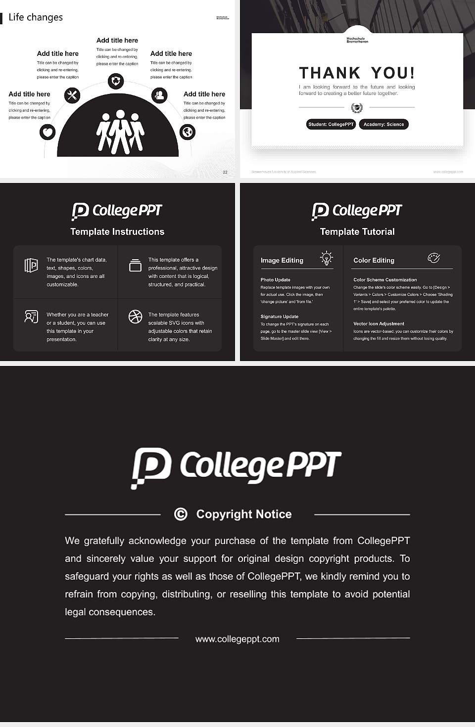 Bremerhaven University of Applied Sciences National Scholarship Defense PPT Template4:3 ratio PPT effect preview image4