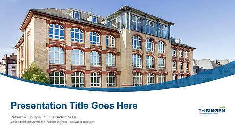 Bingen Technical University of Applied Sciences Course/Courseware Creation PPT Template