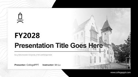 Burg Giebichenstein University of Art and Design Halle Academic Presentation/Research Findings Report PPT Template