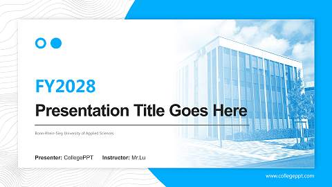 Bonn-Rhein-Sieg University of Applied Sciences Academic Presentation/Research Findings Report PPT Template