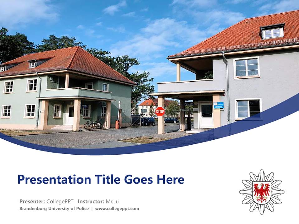 Brandenburg University of Police Course/Courseware Creation PPT Template4:3 ratio PPT effect preview image5