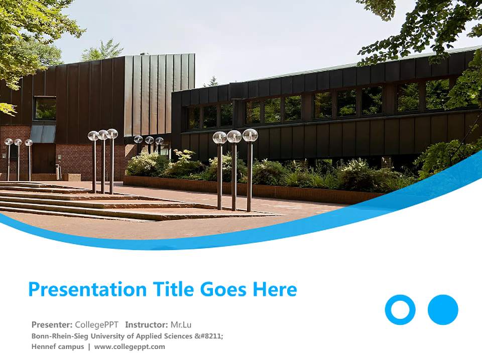 Bonn-Rhein-Sieg University of Applied Sciences – Hennef campus Course/Courseware Creation PPT Template4:3 ratio PPT effect preview image5