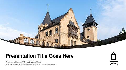 Burg Giebichenstein University of Art and Design Halle Course/Courseware Creation PPT Template