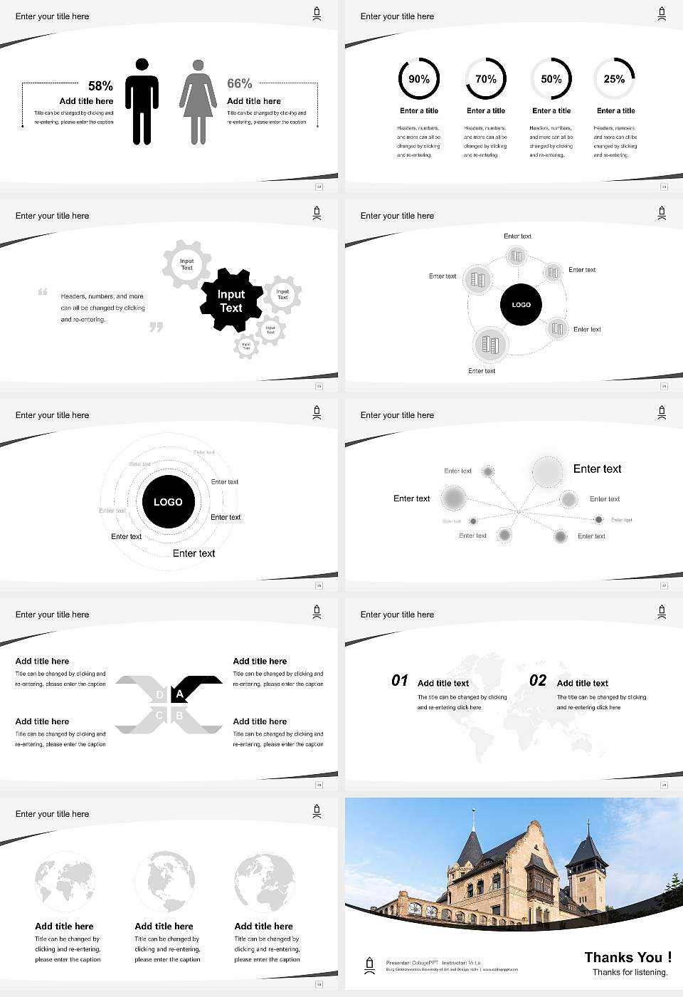 Burg Giebichenstein University of Art and Design Halle Course/Courseware Creation PPT Template16:9 ratio PPT effect preview image4