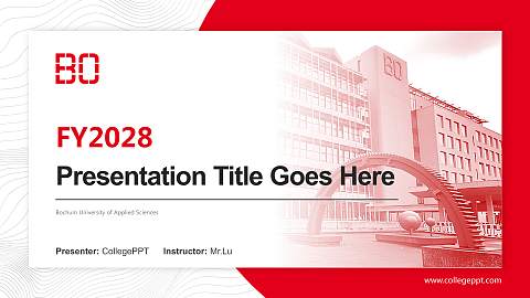 Bochum University of Applied Sciences Academic Presentation/Research Findings Report PPT Template
