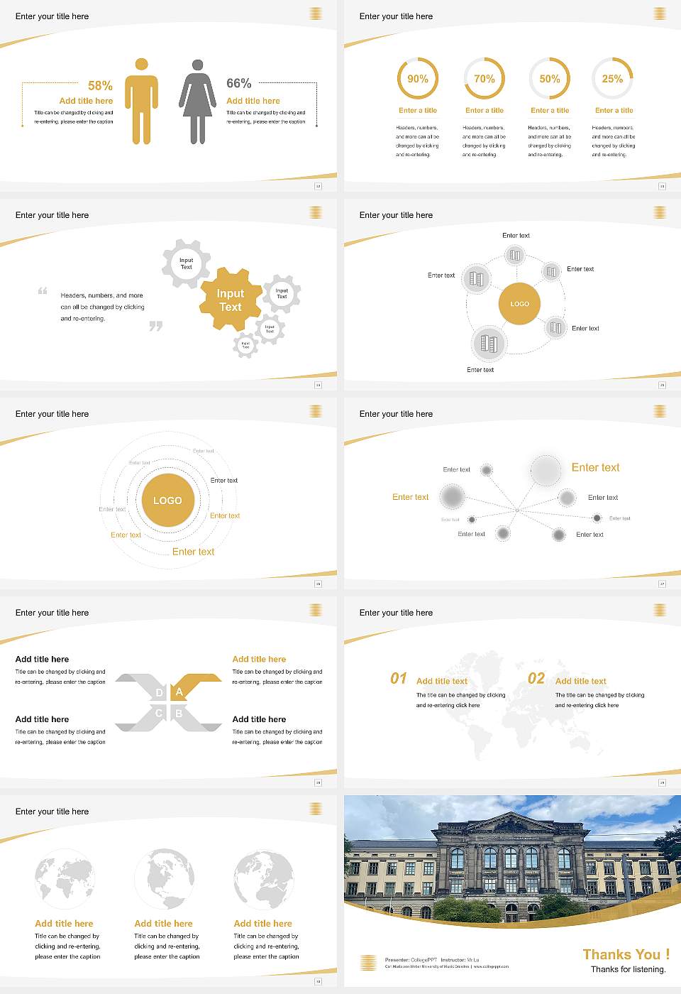 Carl Maria von Weber University of Music Dresden Course/Courseware Creation PPT Template16:9 ratio PPT effect preview image4